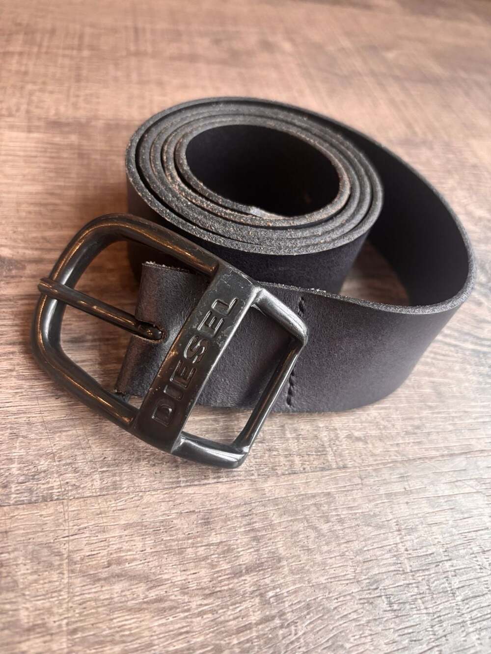 Diesel WAP-SERVICE 00CLHF Leather Belt in Black